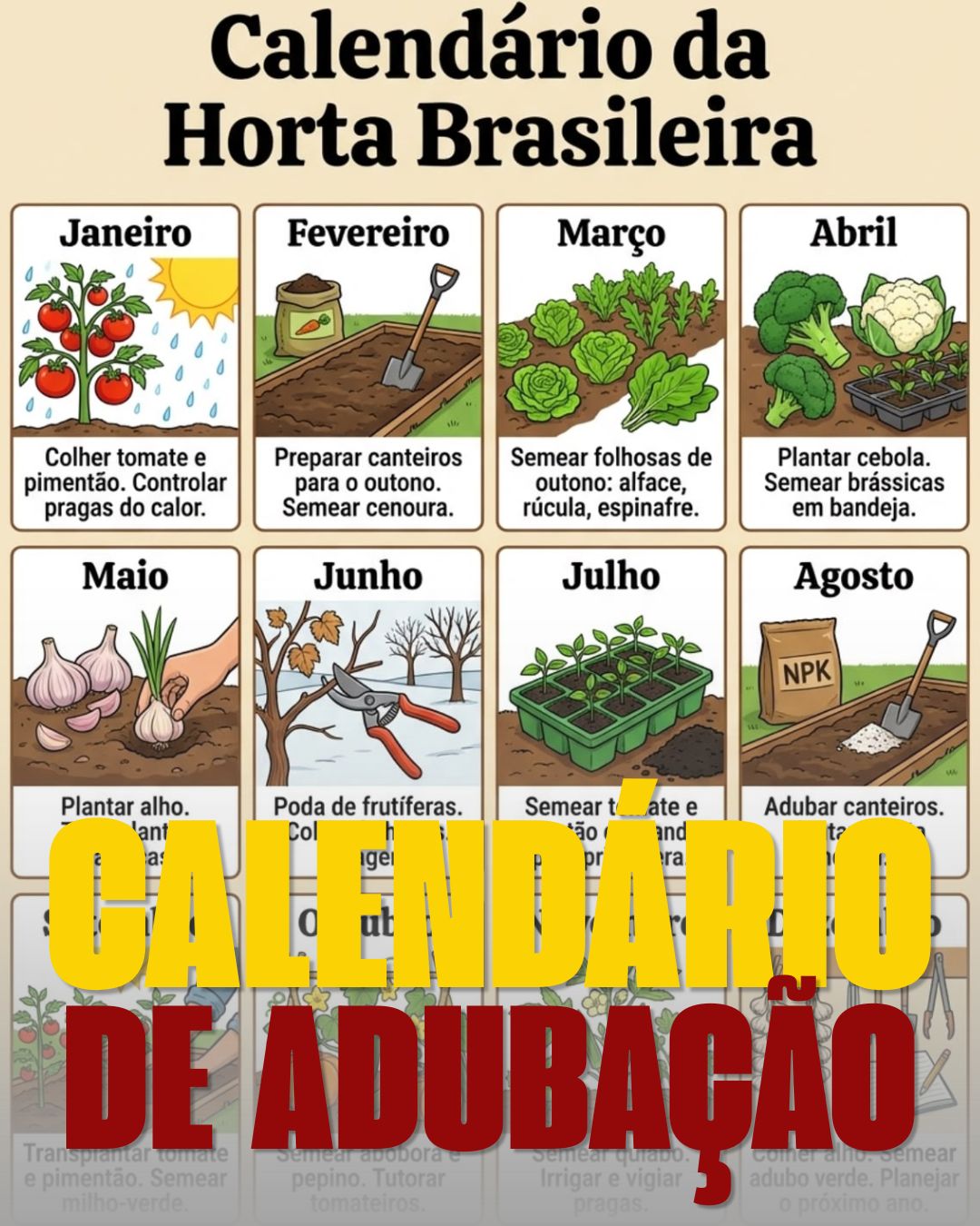 Calendario de adubacao anual